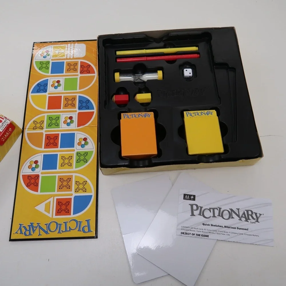 Quelf the Unpredictable Party & Pictionary Board Game Lot‎ of 2 Ages 8+